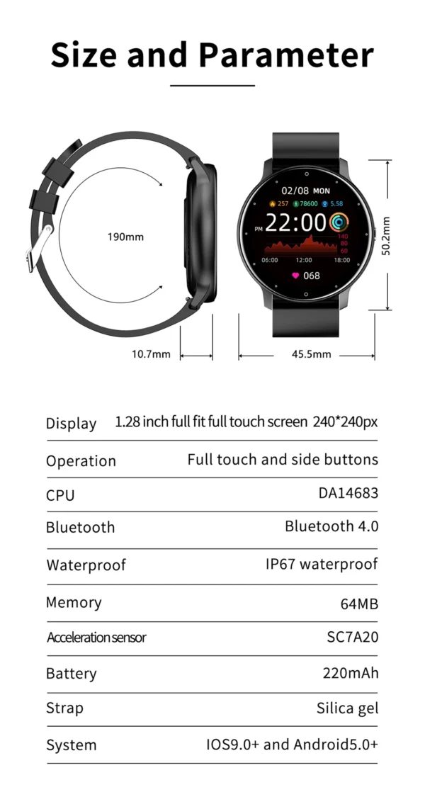 NEW Men Smart Watch Bluetooth Call Digital Fitness Tracker IP68 Waterproof Sports Smartwatch for Women Xiaomi Huawei Phones 2024 - Image 28