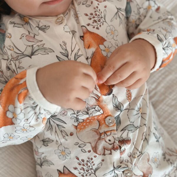 Korean Style Children's Wear Base Shirt Baby Long Sleeve Cardigan Soft Class A Girl's Autumn Children's Wear Printed Home Clothes - Image 3