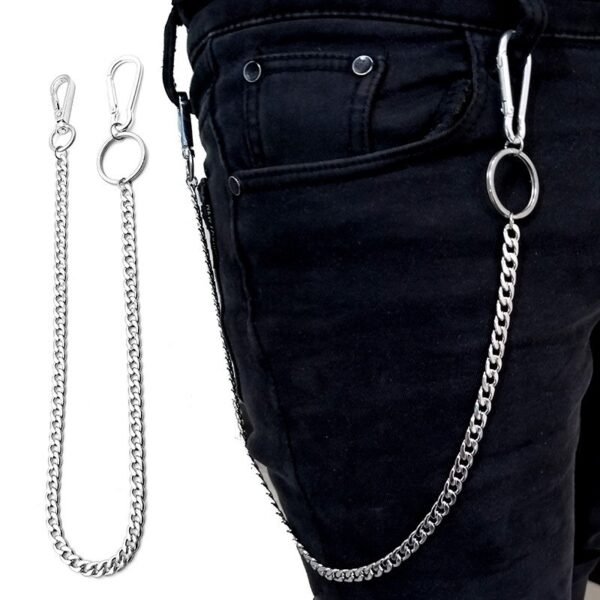 45cm Alloy Hip Hop Men's Pants Chain Waist Chain Pants Chain Cuban Chain Grinding New Style Decorative Keychain Hanging Chain - Image 2