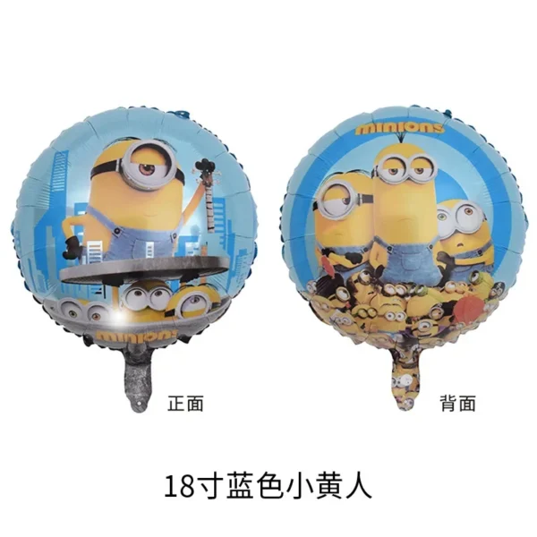 1-5pcs/set Despicable Me Theme 18 inch Ball Little Yellow Man Shape Aluminum Film Balloon Children Birthday Party Hot Sale tide - Image 5