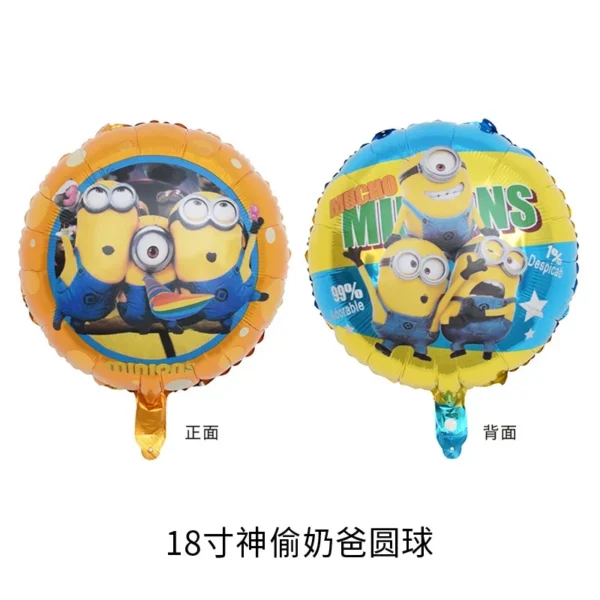 1-5pcs/set Despicable Me Theme 18 inch Ball Little Yellow Man Shape Aluminum Film Balloon Children Birthday Party Hot Sale tide - Image 6