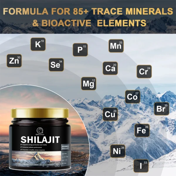 60g 100% Himalaya Pure Shilajit Resin Original Mineral Health Supplement Non-GMO Brain Memory Cognitive Energy Health - Image 4