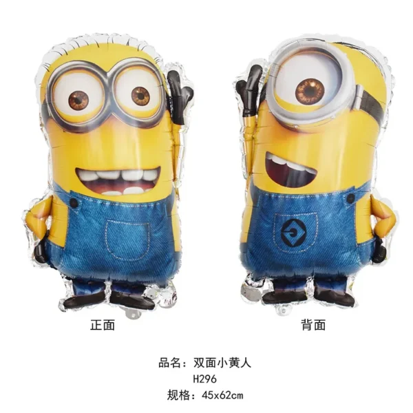 1-5pcs/set Despicable Me Theme 18 inch Ball Little Yellow Man Shape Aluminum Film Balloon Children Birthday Party Hot Sale tide - Image 9