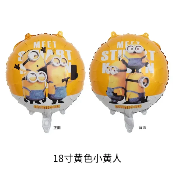 1-5pcs/set Despicable Me Theme 18 inch Ball Little Yellow Man Shape Aluminum Film Balloon Children Birthday Party Hot Sale tide - Image 4